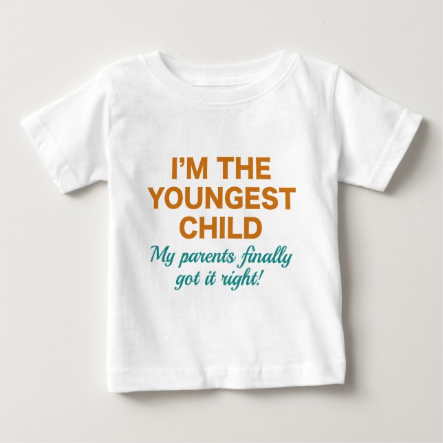 Jüngstes Kind Baby T-shirt (Vorderseite)