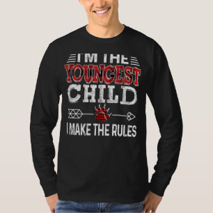 Jüngstes Kind, das ich die Regeln Kariert Büffel m T-Shirt