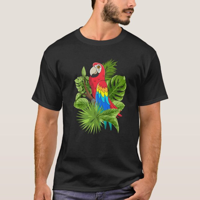 Jungtier Exotic Bird Tropical Macaw Parrot T-Shirt (Vorderseite)