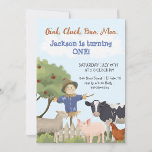 Jungtierbetrieb, Barnyard-Party Einladung