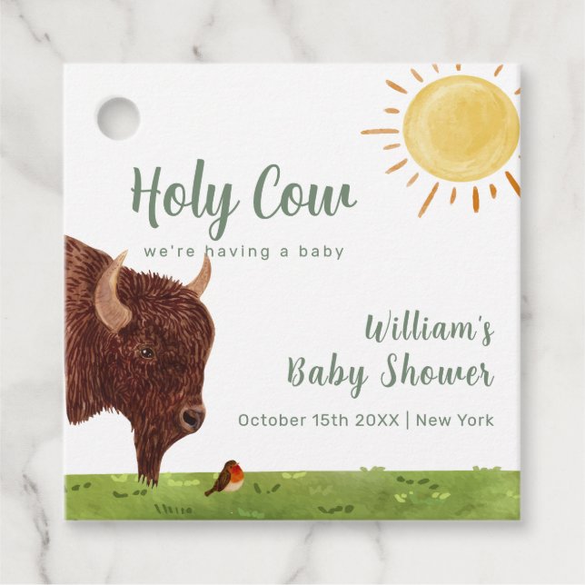 Jungtierdusche Geschenkanhänger (Vorderseite)