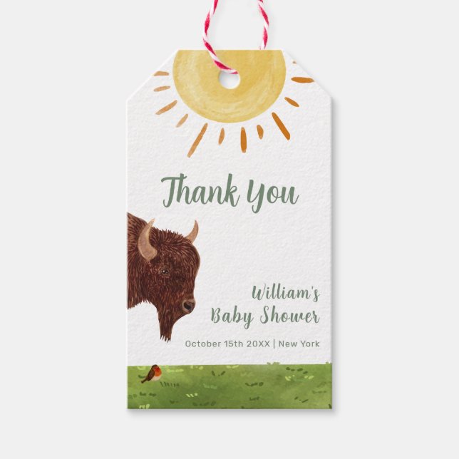 Jungtierdusche Geschenkanhänger (Vorderseite)