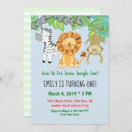 Jungtiere Einladung zum ersten Geburtstag