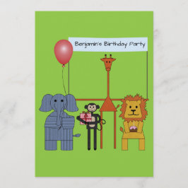 Jungtiere Einladung zur Geburtstagsfeier - |Nr. 1