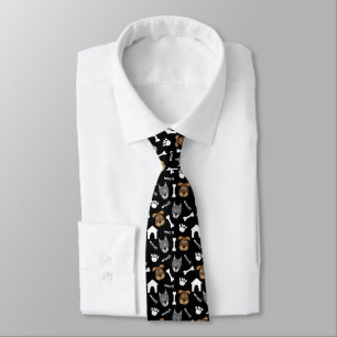 Jungtiere, Knochen und Häuser, Design Necktie Krawatte
