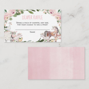 Jungtiere Mädchen Duschschwänzchen-Gewinnkarten Begleitkarte