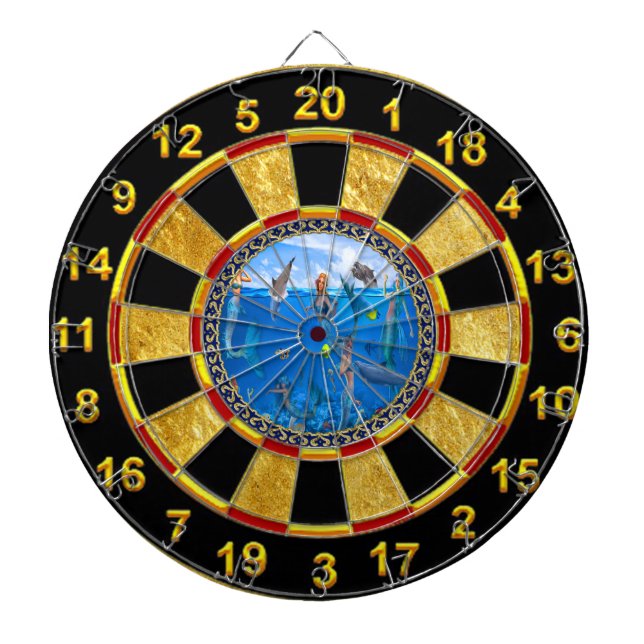 Jungtiere mit Delphinen Dartscheibe (vorne)