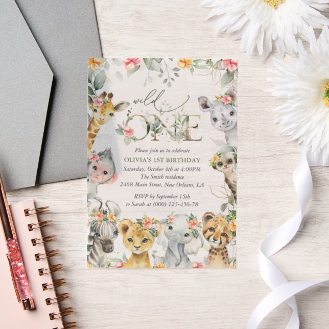 Jungtiere, Safari, Blume, erster Geburtstag (Hochzeit)