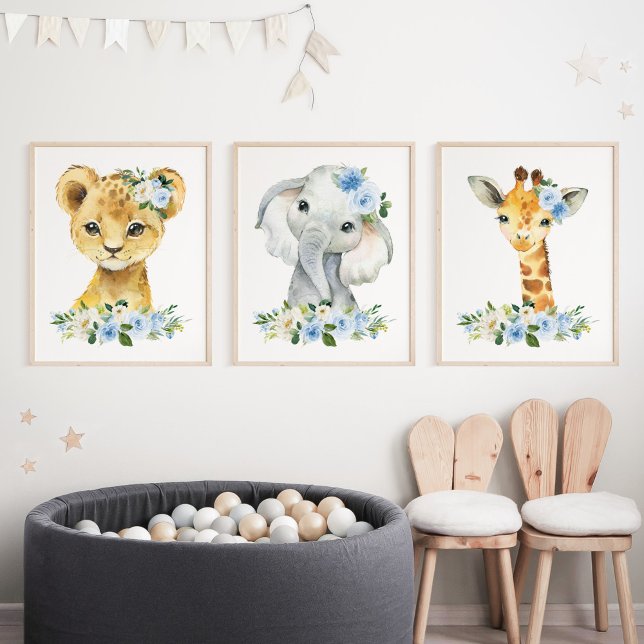 Jungtiere, Safari, Blumen, Kinderzimmer Bilderwand Sets (Von Creator hochgeladen)