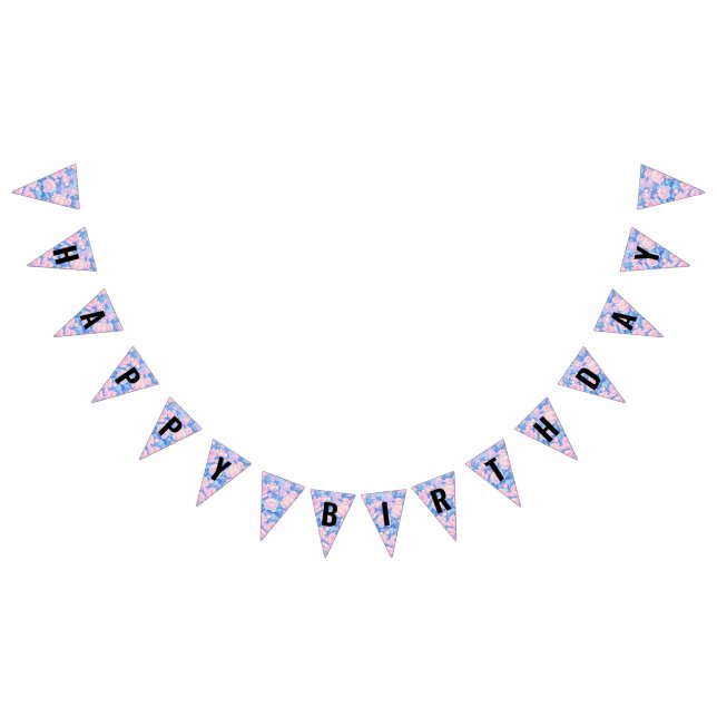 Jungtierfahnen der Girl's Day Pastel Lofi Floral B Wimpelkette (Alle)