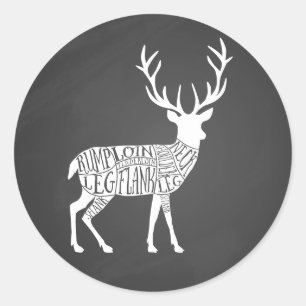 Jungtierfleisch Runder Aufkleber