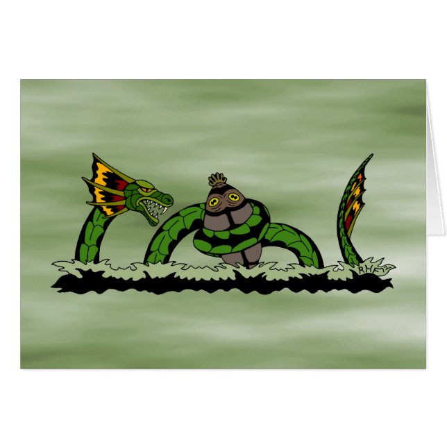 Jungun Catch a Quibbib Grußkarte (Vorderseite (Horizontal))