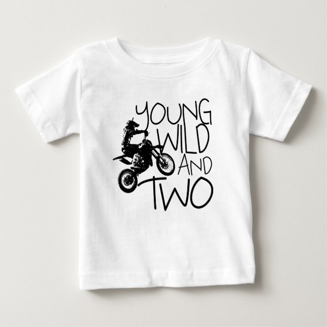 Jungwild und zwei Motocross Baby T-shirt (Vorderseite)