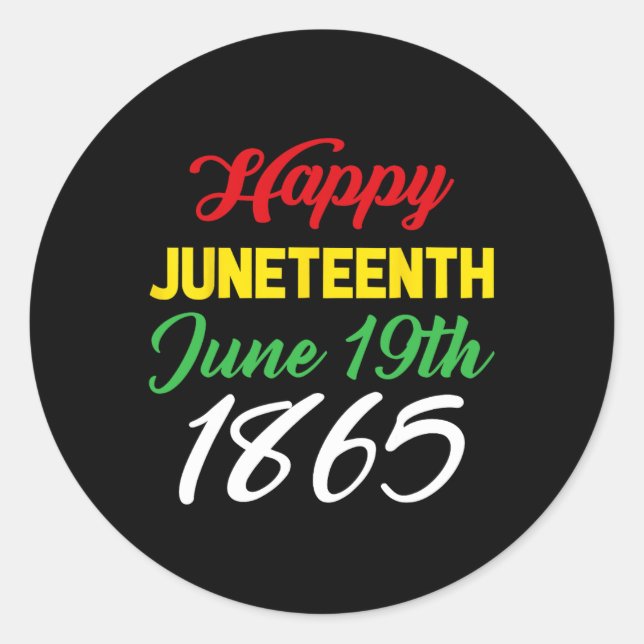 Juni 1865 runder aufkleber (Vorderseite)
