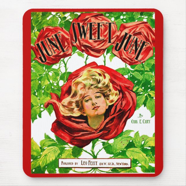 Juni 1908 Druck der Notenblätter des Sweet June Mousepad (Vorne)