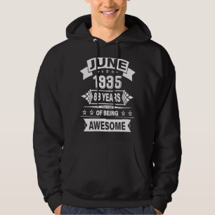 Juni 1935 88 Jahre Phantastisch 88. Geburtstag Hoodie