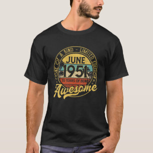 Juni 1951 Vintag 70. Geburtstagsgeschenke Retro 70 T-Shirt