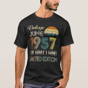 Juni 1957 Vintag 65 Jahre alt Geburtstag T-Shirt
