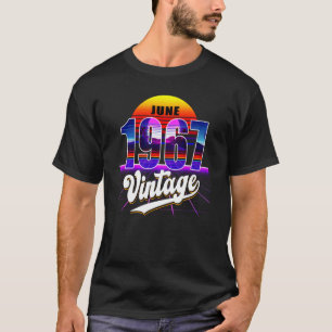 Juni 1967 Retro 54. Geburtstag Vaporwave 50 S Styl T-Shirt