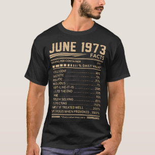 Juni 1973 Fakten Geburtstag t-shirtsjune 1973 Fakt T-Shirt
