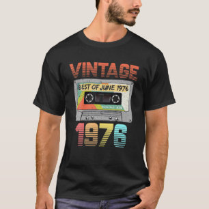 Juni 1976 45. Geburtstag Retro Vintag 1976 Birthda T-Shirt