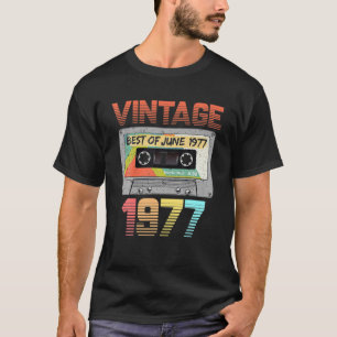 Juni 1977 44. Geburtstag Retro Vintag 1977 Birthda T-Shirt