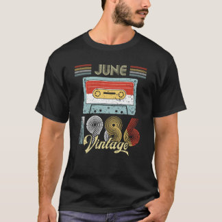 Juni 1986 Vintages Geburtstags-Kassetten-Band T-Shirt