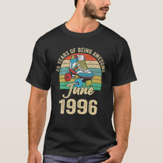 Juni 1996 25 Jahre alt 25 Geburtstagskleidung T-Shirt