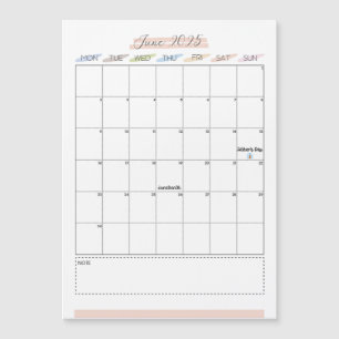 Juni 2025 Magnetkalender Magnetkarte