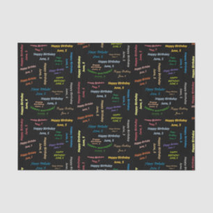 Juni, 5 Geburtstags-Tissue Paper Seidenpapier