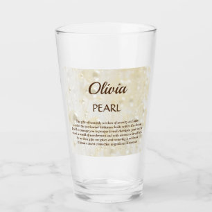 Juni Birthstone Pearl Design Glas