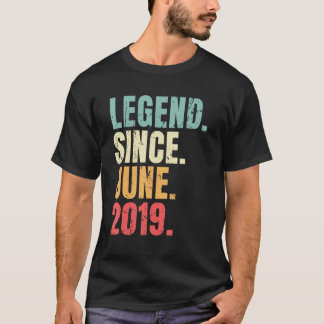 Juni Geburtstag 2019 Legend Seit 2019 Retro T-Shirt