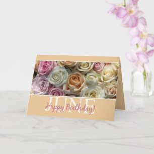 Juni Geburtstagsfeier Rose Geburtsmonat Blume Karte