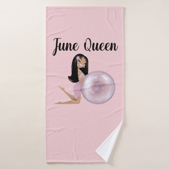 Juni Geburtstagskarte Juni Königin  Badehandtuch (Badehandtuch)