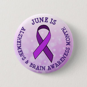 Juni ist Alzheimer & Brain Awareness Month Button