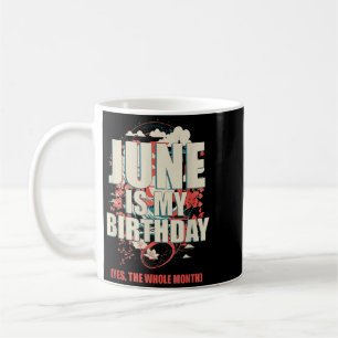 Juni ist das ganze Monat Geburtstag japanisch Kaffeetasse