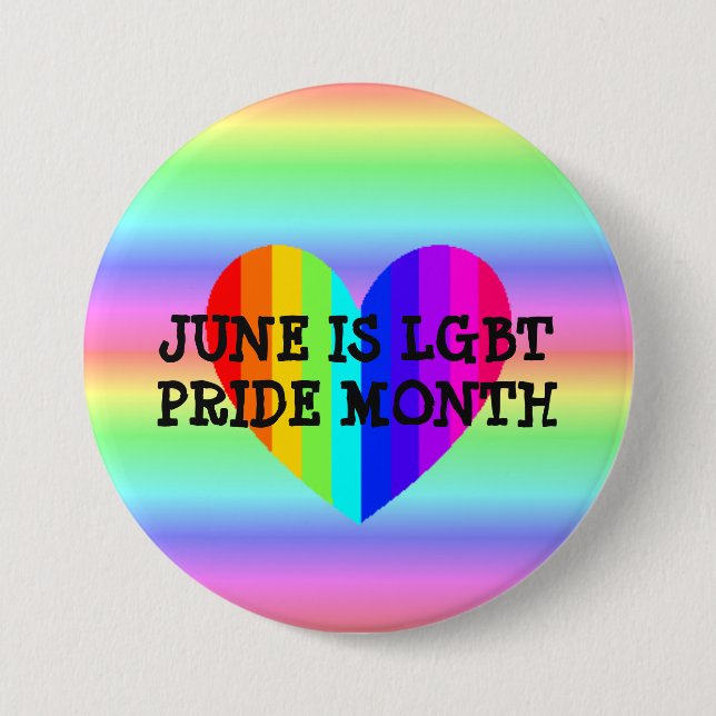 Juni ist LGBT Pride Monat Schaltfläche Button (Vorderseite)