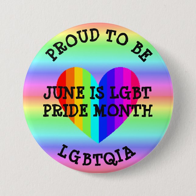 Juni ist LGBT Pride Monat Schaltfläche Button (Vorderseite)