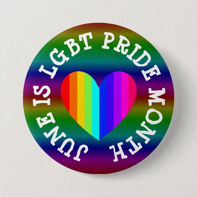 Juni ist LGBT Pride Monat Schaltfläche Button (Vorderseite)