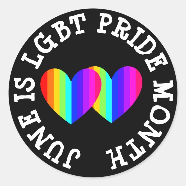Juni ist LGBT Pride Monat Stickers (Vorderseite)
