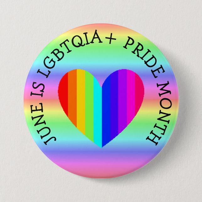 Juni ist LGBTQIA+-Monat-Schaltfläche Button (Vorderseite)