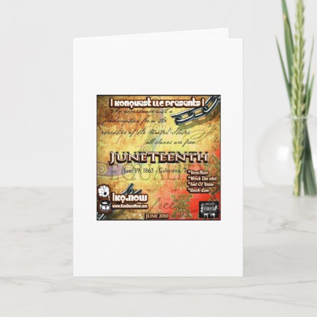 Juni - JuniTeenth Karte (Vorderseite)