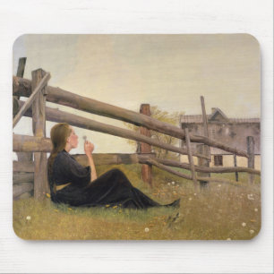 Juni. Mädchen-durchbrennenlöwenzahn-Samen, 1899 Mousepad