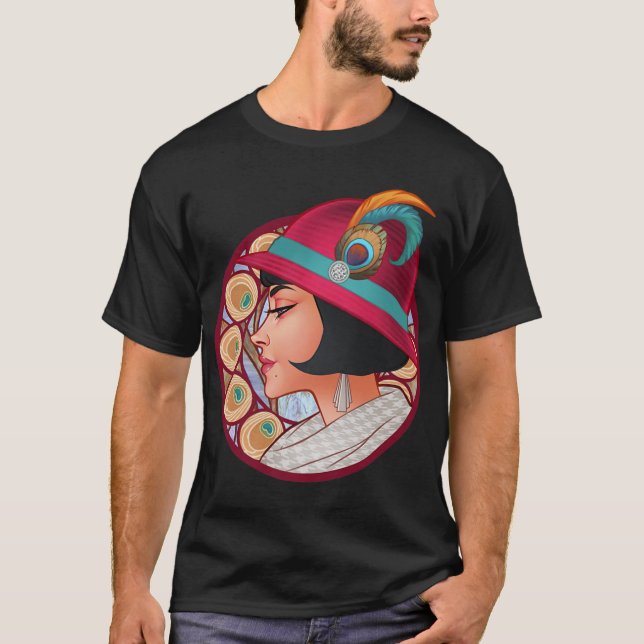 Juni-Reise 'Art Nouveau June' T-Shirt (Vorderseite)