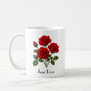 Juni-Rosen-Blumen Kaffeetasse