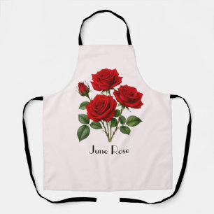 Juni-Rosen-Blumen  Schürze