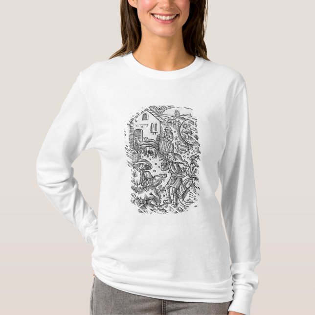 Juni, Schafscheren, Zwillinge T-Shirt (Vorderseite)
