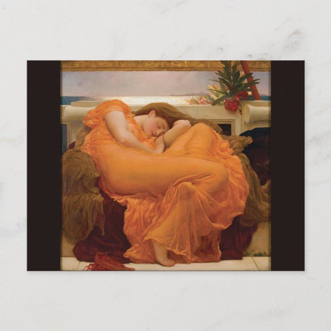 Juni von Frederic Leighton Postkarte (Vorderseite)