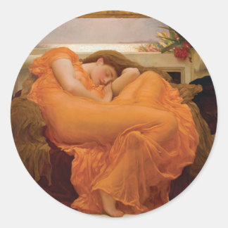 Juni von Frederic Leighton Runder Aufkleber