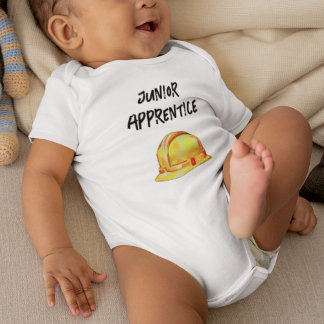 Junior Apprentice Hard Hat Construction Baby Strampler